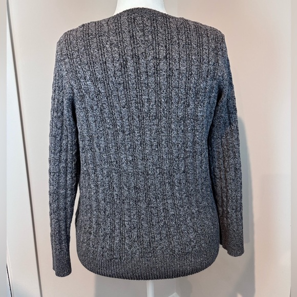 St. John’s Bay Gray Textured Knit Sweater Women’s Plus 3X - Picture 9 of 12